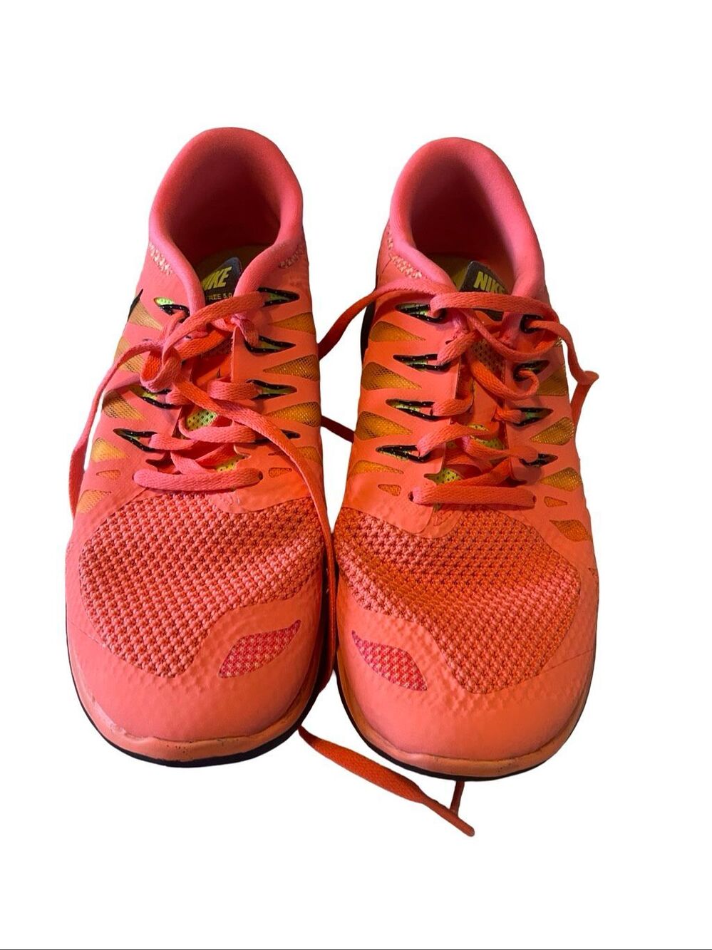 Nike Free Run 5.0 Womens Orange Athletic Sneakers Running Shoes Size 8.5